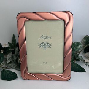 Notre Copper Picture Frame Home 5 X 7 Swirl Design Made in Korea